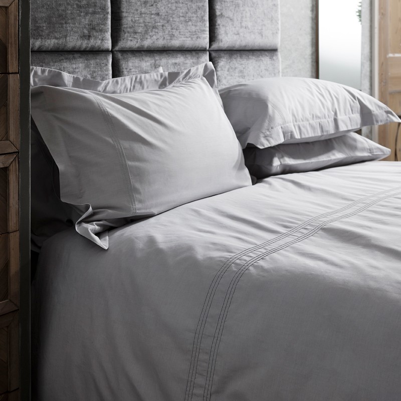 Kingsley Grey Pleat Oxford Pillowcases