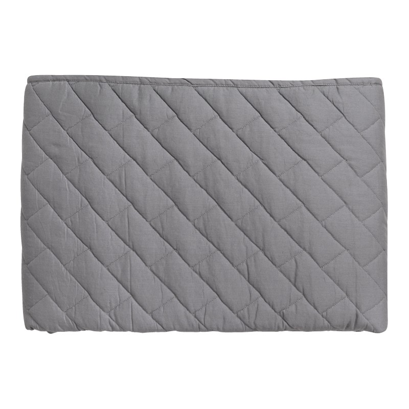  Bramber Grey Block Quilted Throw 