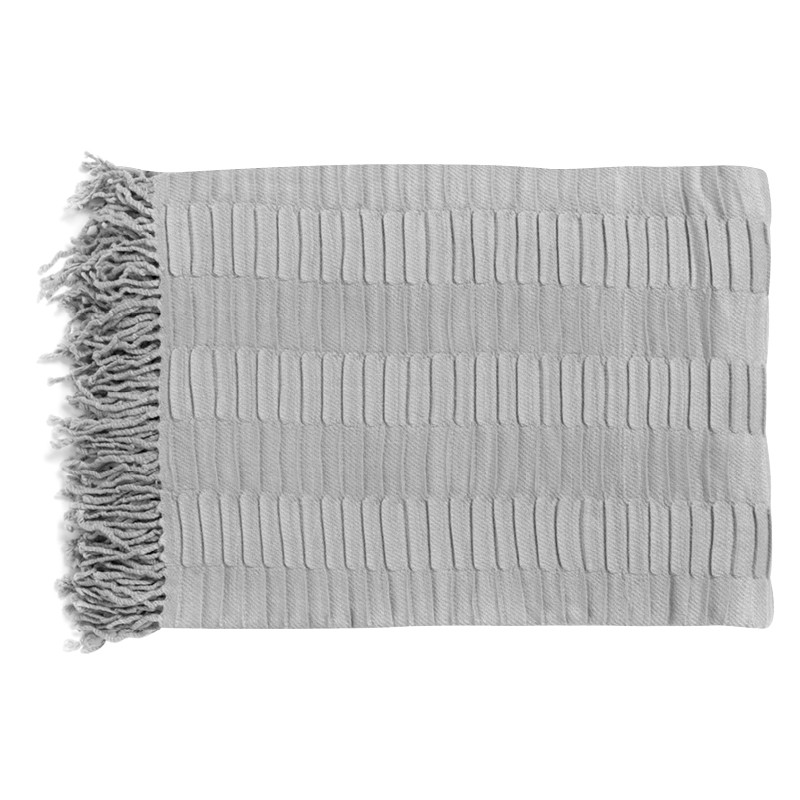  Linfield Silver Pleat Throw 
