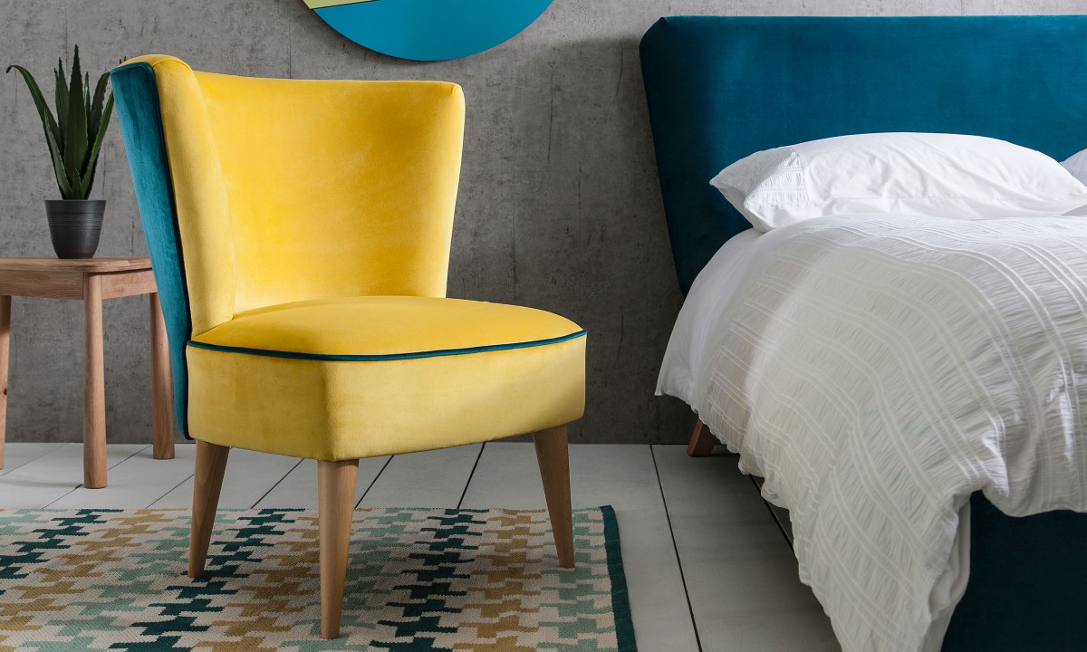 modern upholstered bedroom chair