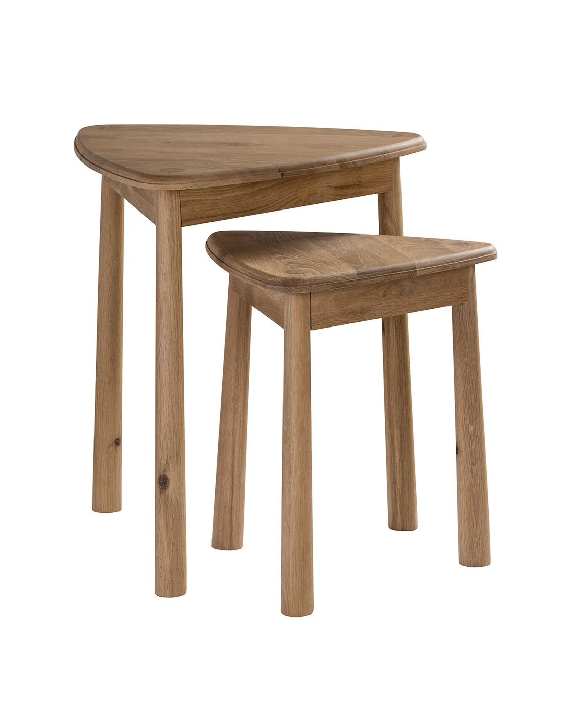 Nordic Nest of Side Tables 2 Oak Nesting Tables