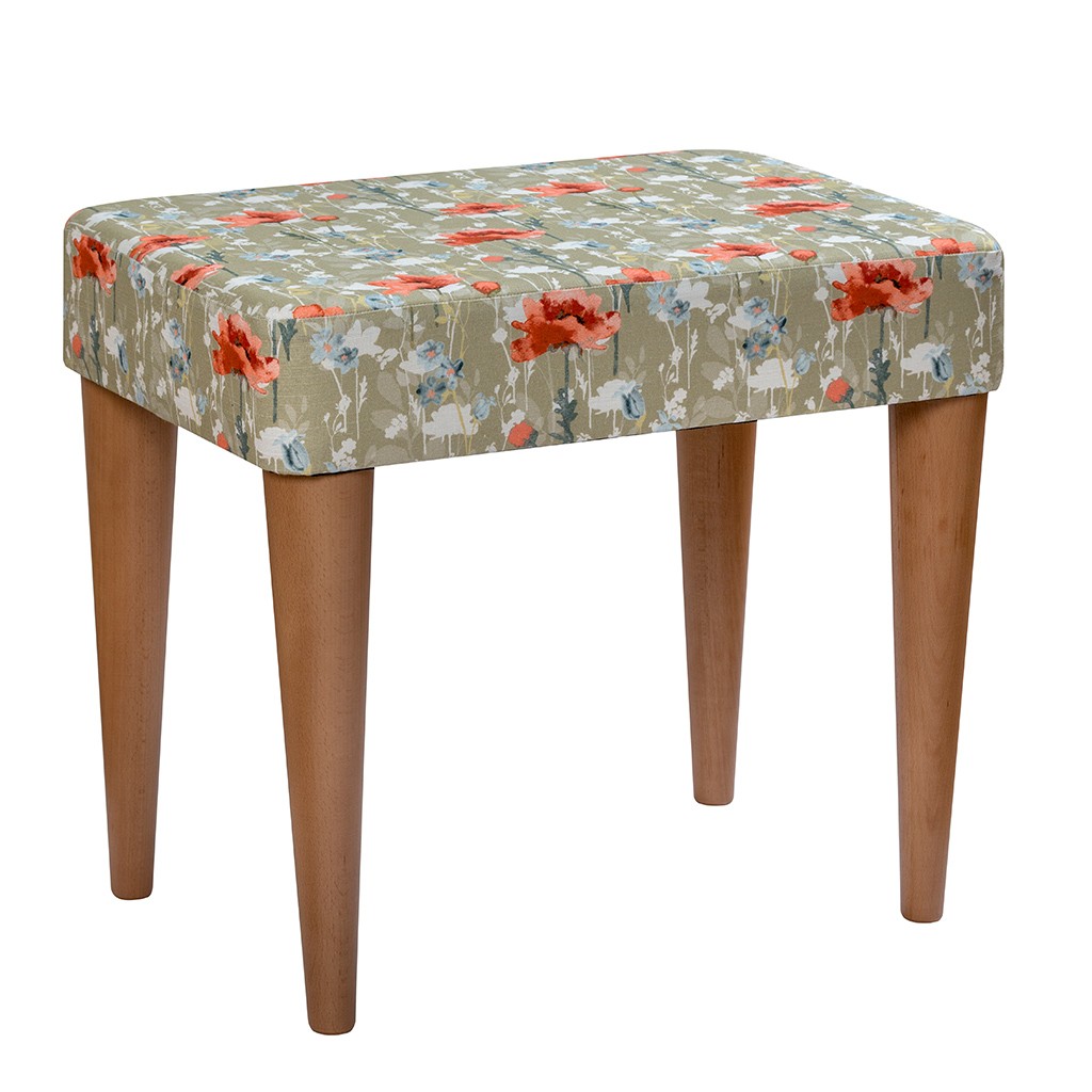 RSPB Poppies Eton Upholstered Stool