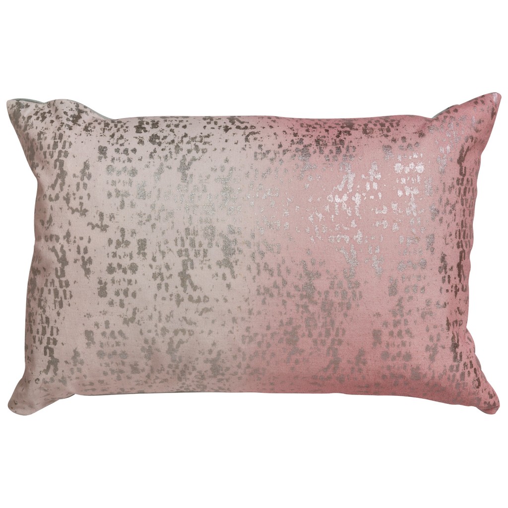 Keymer Blush & Silver Ombre Cushion