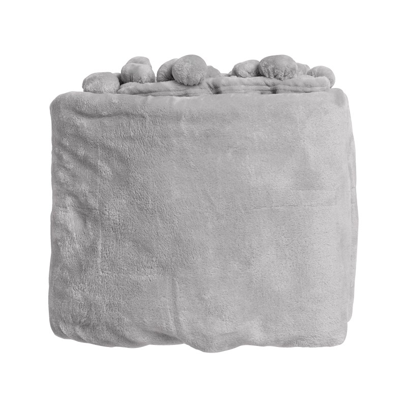  Bignor Grey Pom Pom Throw 