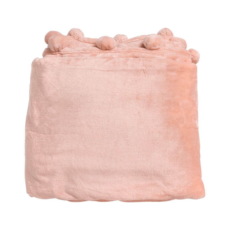  Bignor Blush Pom Pom Throw 