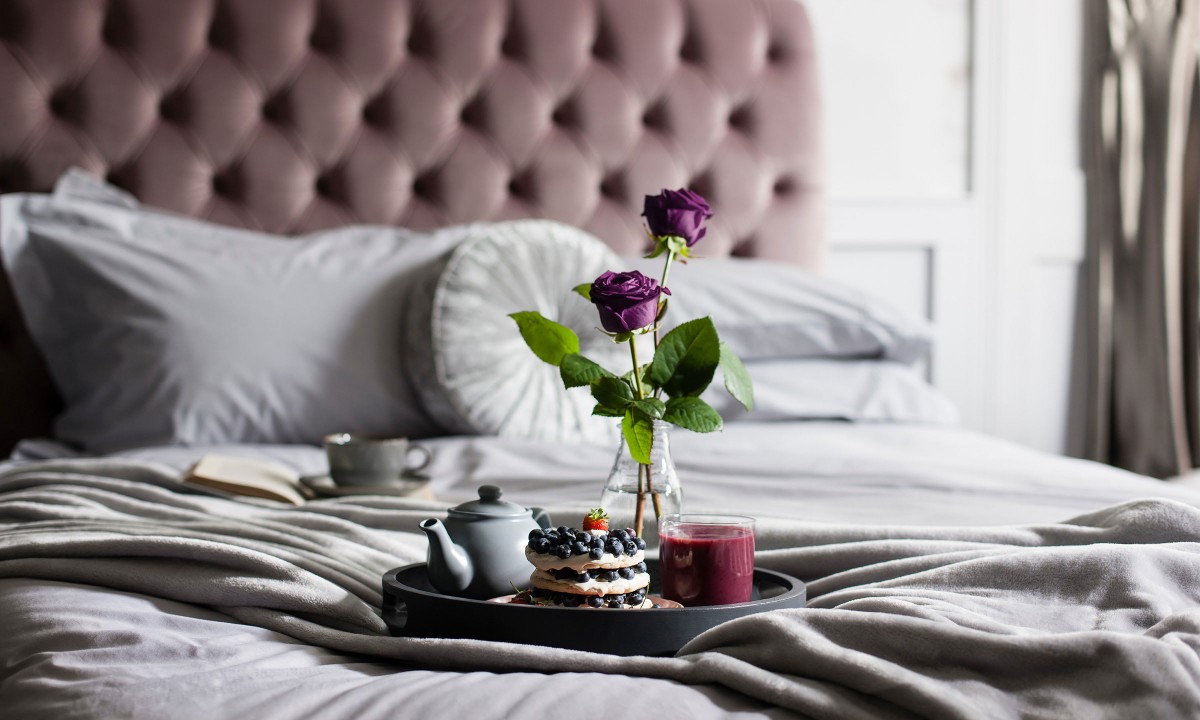 Grey and Pink Bedroom