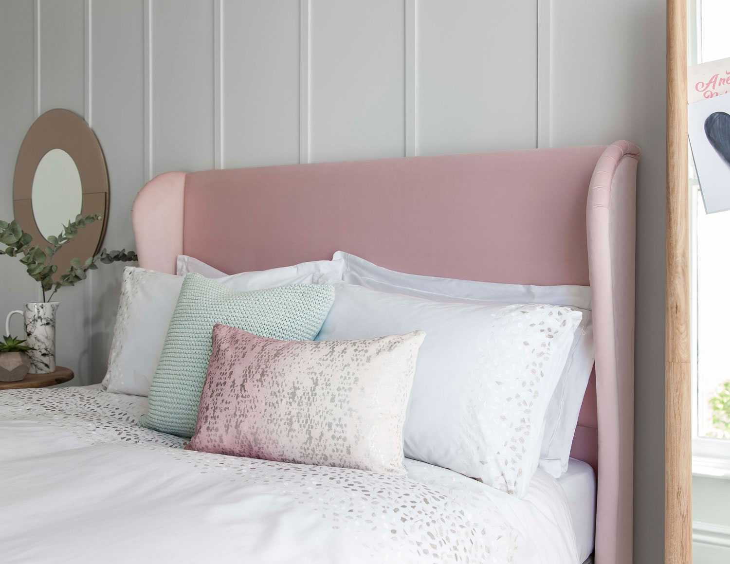 winged headboard